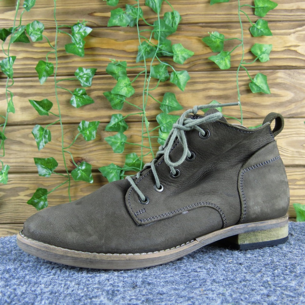 Diba Brown Leather Lace Up Ankle Boots Women 7.5 Casual Comfort Stylish